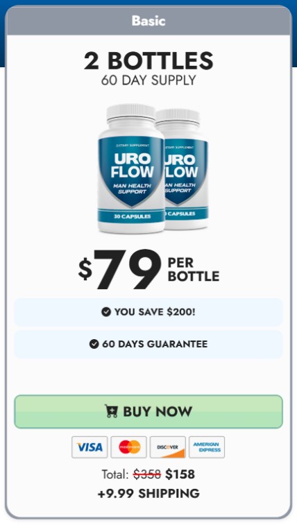 UroFlow 2 Bottle Package Price