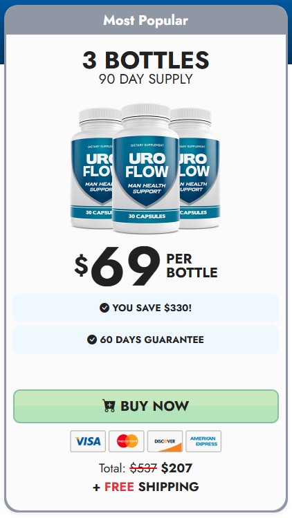 UroFlow 3 Bottle Package Price